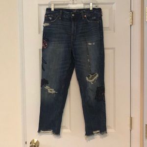 Abercrombie embroidered jeans
